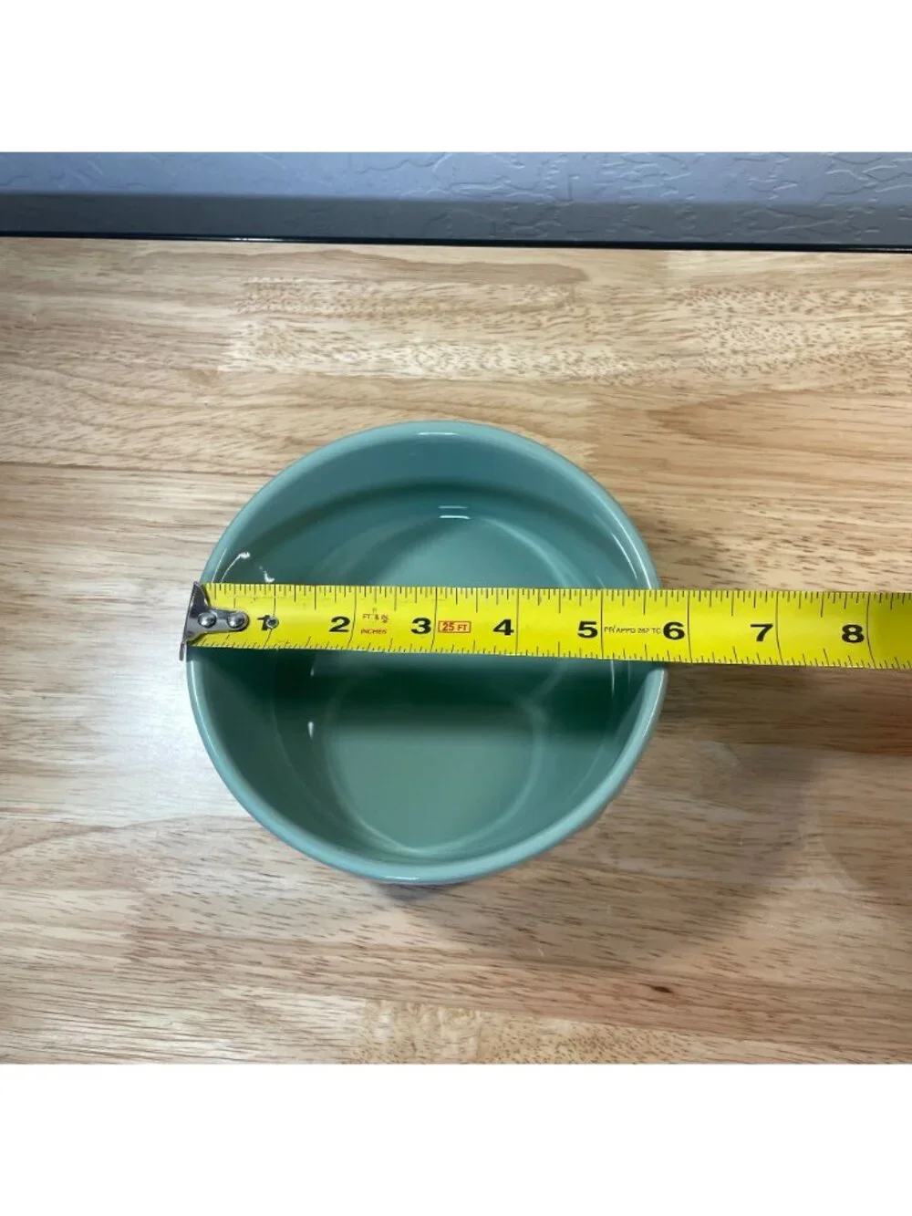 Celadon Green 3D Raised Paw Print Ceramic Dog Bowl Feeding Dish Heavy